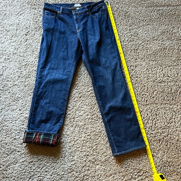 L.L. Bean Favorite Fit Flannel Lined Jeans - Picture 1 of 4